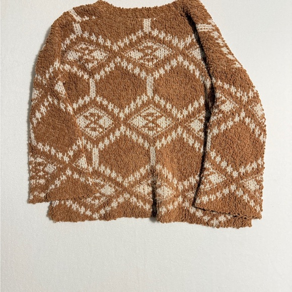 HYFVE size M Brown and Cream V-Neck Sweater - Picture 2 of 4